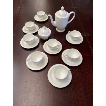 SERVIZIO da TE' VINTAGE 8 TAZZE PORCELLANA Villeroy & Boch GREY PEARL CAPPUCCINO