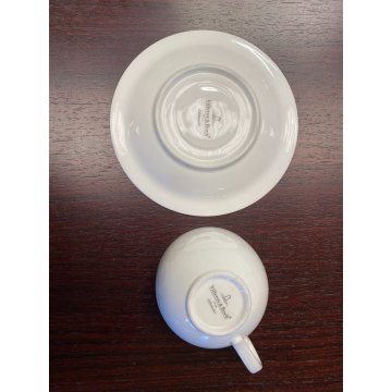 SERVIZIO da TE' VINTAGE 8 TAZZE PORCELLANA Villeroy & Boch GREY PEARL CAPPUCCINO