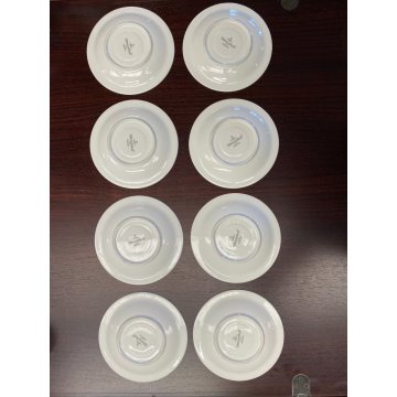 SERVIZIO da TE' VINTAGE 8 TAZZE PORCELLANA Villeroy & Boch GREY PEARL CAPPUCCINO