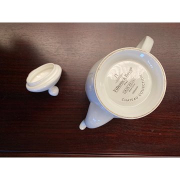 SERVIZIO da TE' VINTAGE 8 TAZZE PORCELLANA Villeroy & Boch GREY PEARL CAPPUCCINO