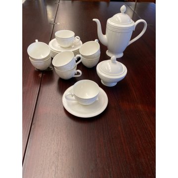 SERVIZIO da TE' VINTAGE 8 TAZZE PORCELLANA Villeroy & Boch GREY PEARL CAPPUCCINO