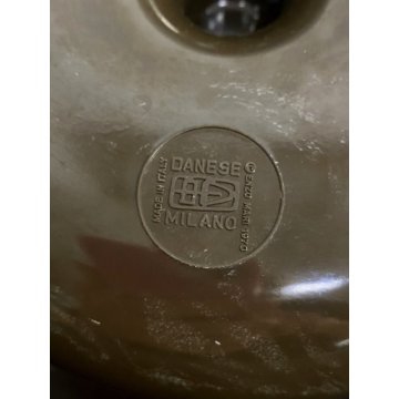 POSACENERE "MOLOKAI" LARGE DESIGN Enzo Mari Danese SVUOTATASCHE BROWN 1970