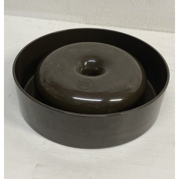 POSACENERE "MOLOKAI" LARGE DESIGN Enzo Mari Danese SVUOTATASCHE BROWN 1970