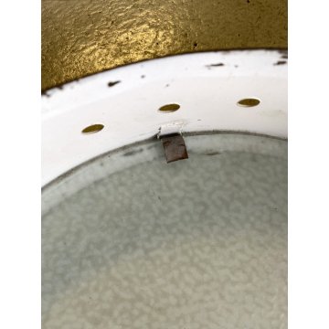 LAMPADARIO PLAFONIERA Stilnovo METALLO OTTONE VETRO ø 29cm MINIMALISTA '50