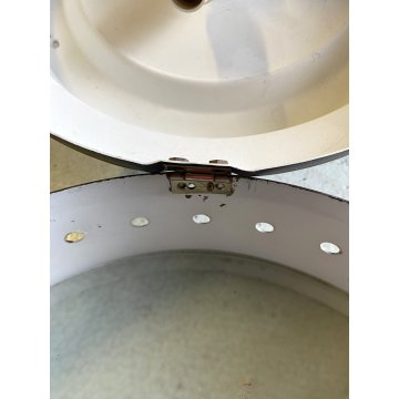 LAMPADARIO PLAFONIERA Stilnovo METALLO OTTONE VETRO ø 29cm MINIMALISTA '50