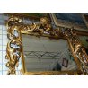 ENORME ANTICA SPECCHIERA BAROCCA DORATA CORNICE SPECCHIO GOLDEN MIRROR LEGNO