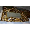 ENORME ANTICA SPECCHIERA BAROCCA DORATA CORNICE SPECCHIO GOLDEN MIRROR LEGNO