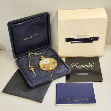 Reuge Music OROLOGIO TASCA Romance 337 doppio Automa SUONERIA CARILLON key BOX