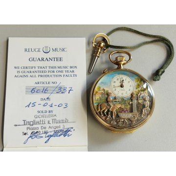 Reuge Music OROLOGIO TASCA Romance 337 doppio Automa SUONERIA CARILLON key BOX