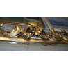 ENORME ANTICA SPECCHIERA BAROCCA DORATA CORNICE SPECCHIO GOLDEN MIRROR LEGNO