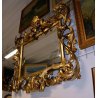 ENORME ANTICA SPECCHIERA BAROCCA DORATA CORNICE SPECCHIO GOLDEN MIRROR LEGNO