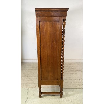 ANTICA LIBRERIA VETRINA LEGNO 3 ANTE CREDENZA PRIMI 900 ARMADIO CRISTALLERIA
