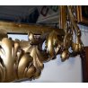 ENORME ANTICA SPECCHIERA BAROCCA DORATA CORNICE SPECCHIO GOLDEN MIRROR LEGNO
