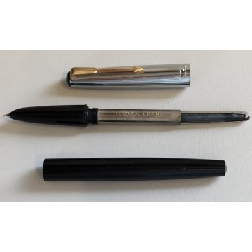 ANTICA PENNA STILOGRAFICA Parker 17 color NERO ARGENTO anni 60 OLD FOUNTAIN PEN