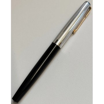ANTICA PENNA STILOGRAFICA Parker 17 color NERO ARGENTO anni 60 OLD FOUNTAIN PEN