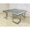 TAVOLINO DA SALOTTO ANNI 70 ACCIAIO CROMATO VETRO TABLE BASS DESIGN VINTAGE