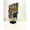 SCULTURA GIREVOLE ACCIAIO Pietro Consagra per Alessi d'Après  ACM983 ITALIA 1975