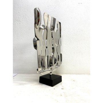SCULTURA GIREVOLE ACCIAIO Pietro Consagra per Alessi d'Après  ACM983 ITALIA 1975