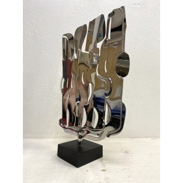 SCULTURA GIREVOLE ACCIAIO Pietro Consagra per Alessi d'Après  ACM983 ITALIA 1975