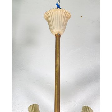 ANTICO LAMPADARIO LIBERTY ANNI 40/50 TREDICI PUNTI LUCE HANGING LAMP VINTAGE