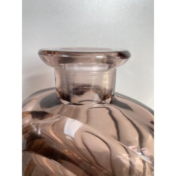 BOTTIGLIA 6 BICCHIERI CRISTALLO MOLATO ART DECO BOHEMIAN CRYSTAL DECANTER '30