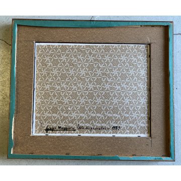 QUADRO DIPINTO OLIO C. Borrè Isola Pescatori PAESAGGIO LACUSTRE LAGO MAGGIORE 79
