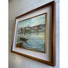 QUADRO DIPINTO OLIO C. Borrè Isola Pescatori PAESAGGIO LACUSTRE LAGO MAGGIORE 79
