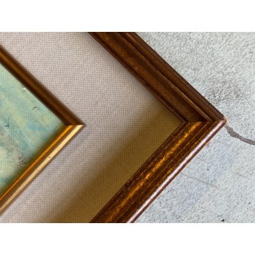 QUADRO DIPINTO OLIO C. Borrè Isola Pescatori PAESAGGIO LACUSTRE LAGO MAGGIORE 79
