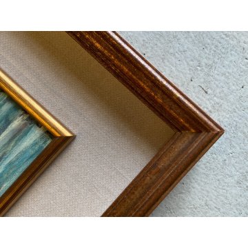 QUADRO DIPINTO OLIO C. Borrè Isola Pescatori PAESAGGIO LACUSTRE LAGO MAGGIORE 79