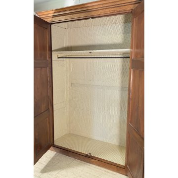 ANTICO GRANDE ARMADIO 1700 LEGNO NOCE GUARDAROBA PIEMONTESE 2 ANTE DISPENSA OLD