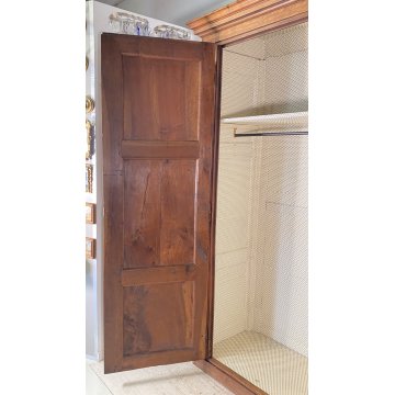 ANTICO GRANDE ARMADIO 1700 LEGNO NOCE GUARDAROBA PIEMONTESE 2 ANTE DISPENSA OLD