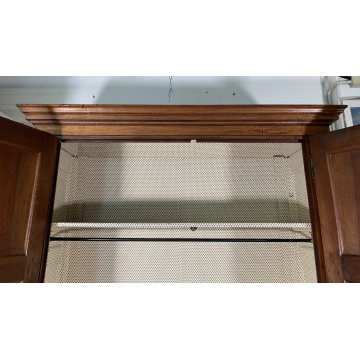 ANTICO GRANDE ARMADIO 1700 LEGNO NOCE GUARDAROBA PIEMONTESE 2 ANTE DISPENSA OLD