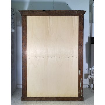 ANTICO GRANDE ARMADIO 1700 LEGNO NOCE GUARDAROBA PIEMONTESE 2 ANTE DISPENSA OLD