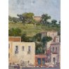 DIPINTO OLIO TAVOLA Guglielmo Migliore MARINA Bacoli PAESAGGIO Golfo di NAPOLI