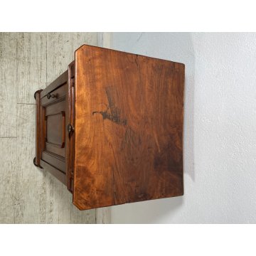 ANTICO COMODINO UMBERTINO LEGNO NOCE epoca 1800 CASSETTIERA TAVOLO NIGHT TABLE