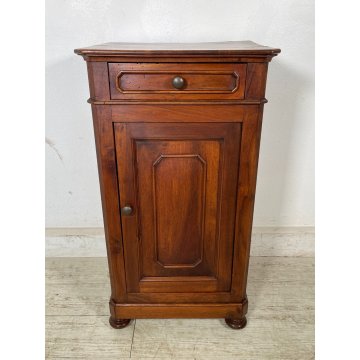 ANTICO COMODINO UMBERTINO LEGNO NOCE epoca 1800 CASSETTIERA TAVOLO NIGHT TABLE