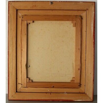 ANTICO QUADRO Giovanni Bossone PAESAGGIO MONTANO LARICI CONTROLUCE RUSCELLO '900