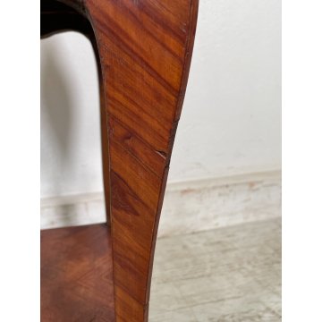 ANTICA COPPIA PICCOLO COMODINO LASTRONATO LUIGI FILIPPO LEGNO epoca 900 SEGRETO