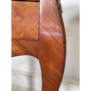ANTICA COPPIA PICCOLO COMODINO LASTRONATO LUIGI FILIPPO LEGNO epoca 900 SEGRETO
