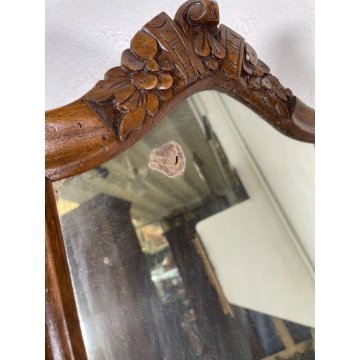 ANTICA TOILETTE LUIGI FILIPPO LEGNO FAGGIO TORNITA PSICHE SPECCHIO TAVOLINO LUMI