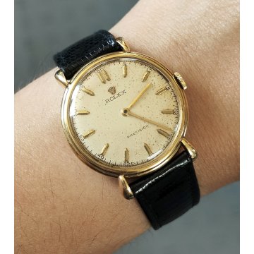 ROLEX Precision OROLOGIO POLSO oro 18k ANSE a RAGNO anni 40 Vintage Wrist Watch