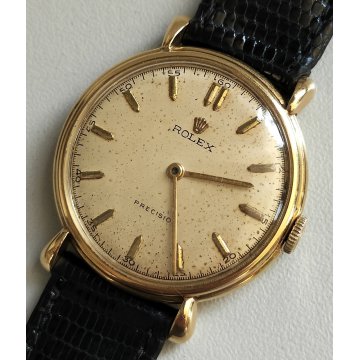 ROLEX Precision OROLOGIO POLSO oro 18k ANSE a RAGNO anni 40 Vintage Wrist Watch