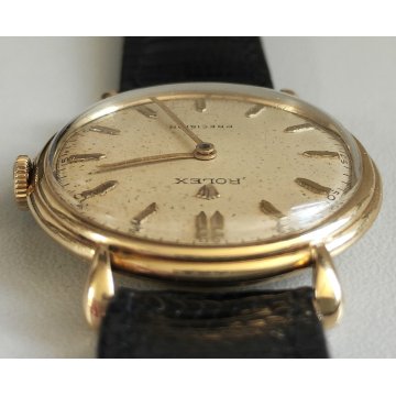 ROLEX Precision OROLOGIO POLSO oro 18k ANSE a RAGNO anni 40 Vintage Wrist Watch