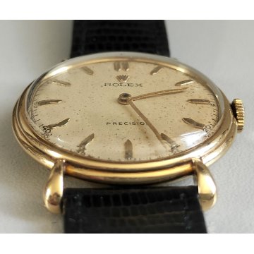ROLEX Precision OROLOGIO POLSO oro 18k ANSE a RAGNO anni 40 Vintage Wrist Watch