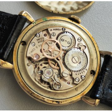 ROLEX Precision OROLOGIO POLSO oro 18k ANSE a RAGNO anni 40 Vintage Wrist Watch