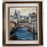 QUADRO DIPINTO OLIO C. Borrè VEDUTA VENEZIA SANTA MARIA DELLA SALUTE CANALE '79