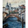 QUADRO DIPINTO OLIO C. Borrè VEDUTA VENEZIA SANTA MARIA DELLA SALUTE CANALE '79