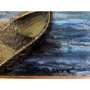 QUADRO DIPINTO OLIO C. Borrè VEDUTA VENEZIA SANTA MARIA DELLA SALUTE CANALE '79