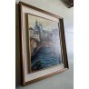 QUADRO DIPINTO OLIO C. Borrè VEDUTA VENEZIA SANTA MARIA DELLA SALUTE CANALE '79