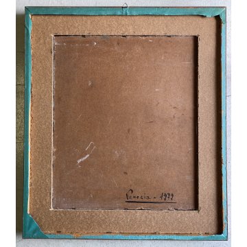 QUADRO DIPINTO OLIO C. Borrè VEDUTA VENEZIA SANTA MARIA DELLA SALUTE CANALE '79